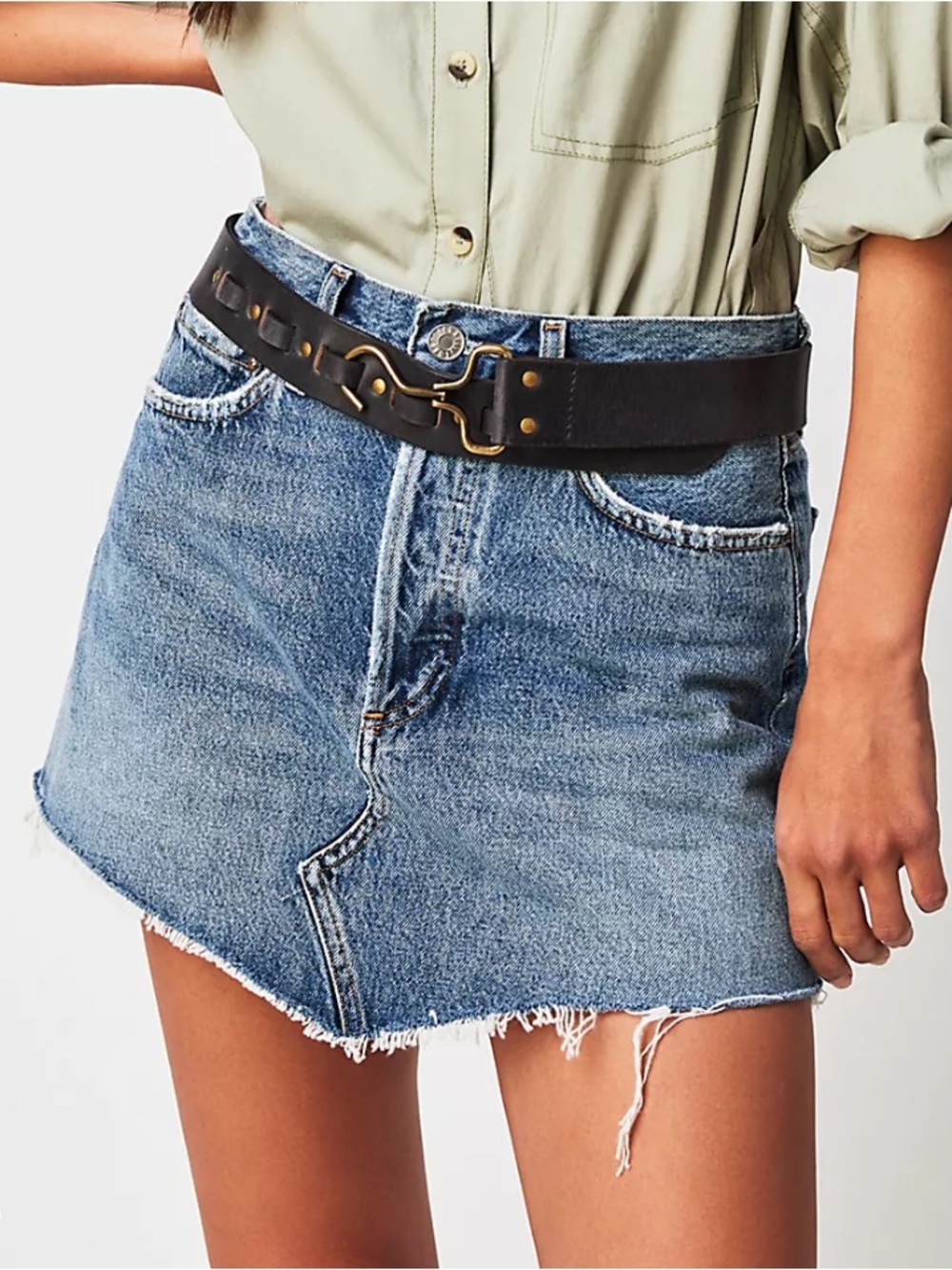 AGOLDE Parker Angled Hem Skirt